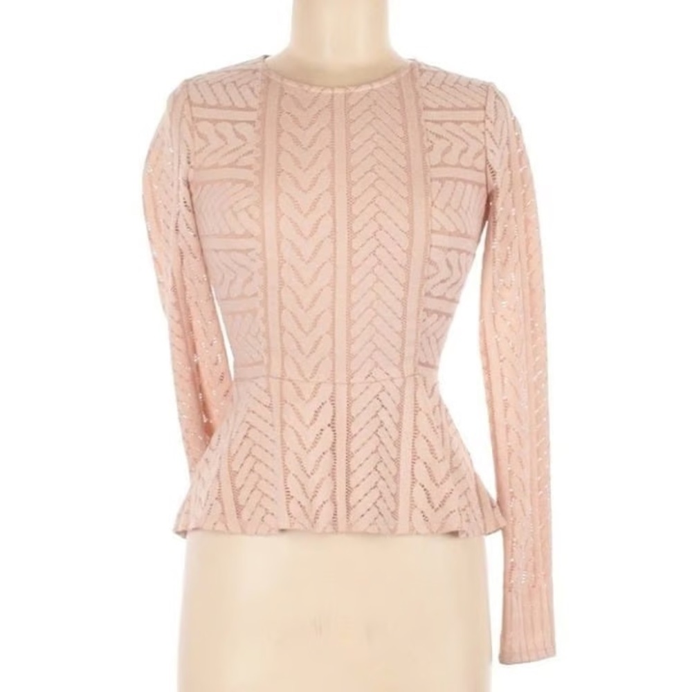 Bcbgmaxazria Blush Patterned Blouse - image 4